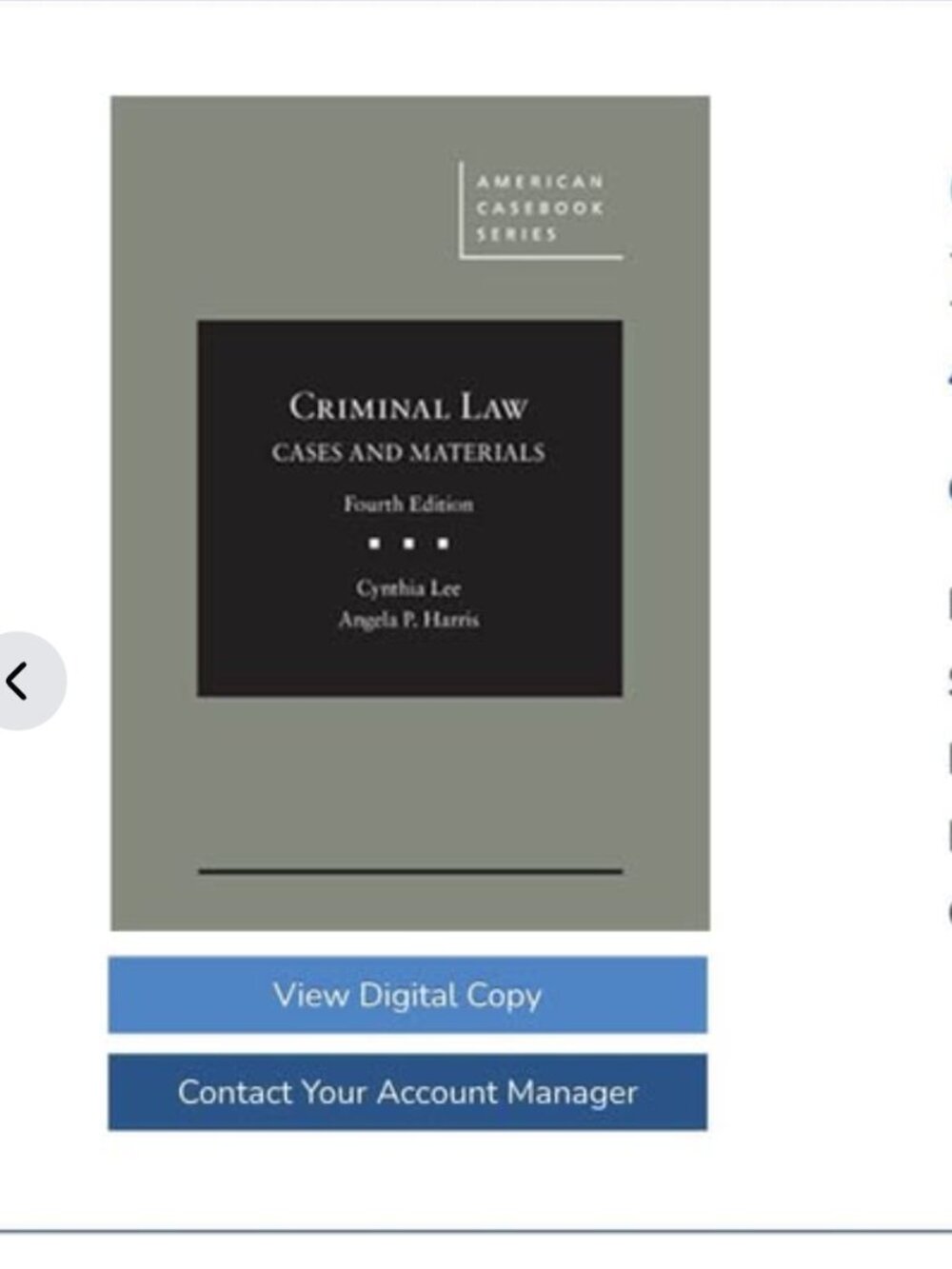 Criminal Law, Cases and Materials - Law School Casebook